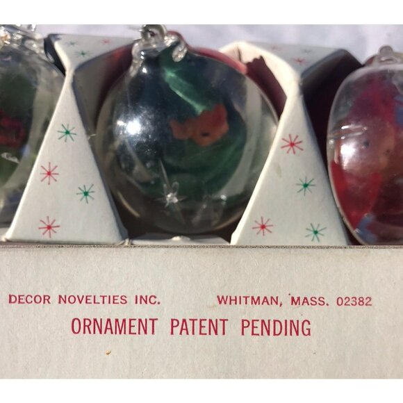 Vtg Jewel Brite Plastic Diorama Christmas Ornaments Pixie Elves 60s Lot 10 Decor - Picture 6 of 16